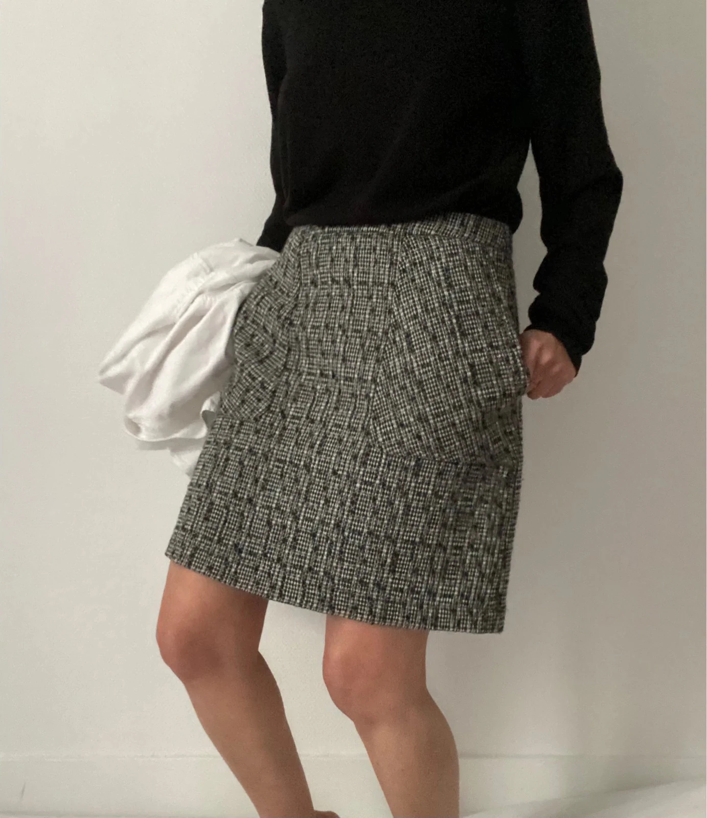 🌺 Falda corta vintage de cintura alta estilo trapecio – photo 2